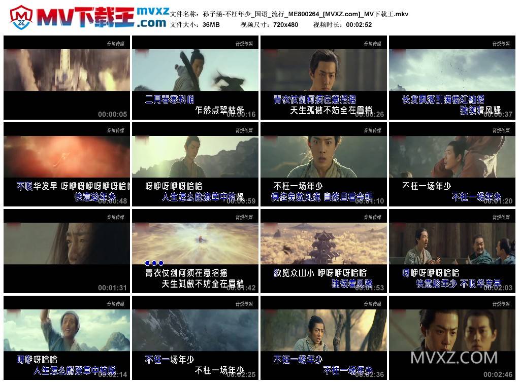 孙子涵-不枉年少_国语_流行_ME800264